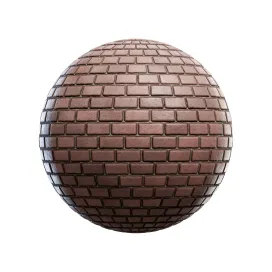 Rounded brown brick wall
